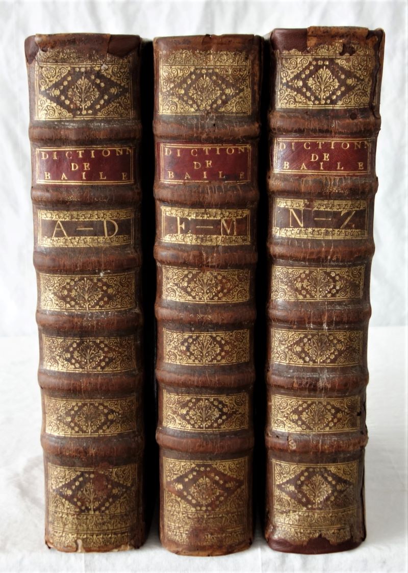BAYLE,P., Dictionaire Historique et Critique. 03.A. 3 Bde. Rotterdam 1715