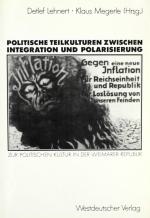 LEHNERT u.a., Polit. Teilkulturen. Opladen 1990
