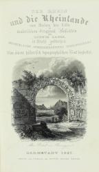 Lange, Rhein und Rheinlande. Darmstadt 1846. TB