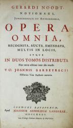 NOODT, Opera omnia. 2 Bde. Leiden 1735. Titelblatt