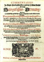 BLUMBLACHER, Carolinekommentar. Salzburg 1704