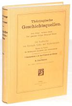 Von STRENGE/DEVRIENT, Stadtrechte Thüringen. Jena 1909