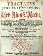 Beck, Tractatus de Jure Emphyteutico. Nürnberg 1739