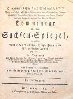Meckbach, Sachsenspiegelcommentar. 2.A. Weimar 1789
