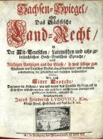 Ludovici, Sachsen-Spiegel. Halle 1720