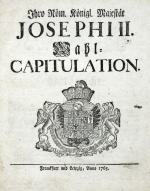 Joseph II., Wahl-Capitulation. Frankfurt am Main 1765