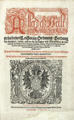 Reichsabschiede und Grundgesetze des HRR. Meyntz 1621