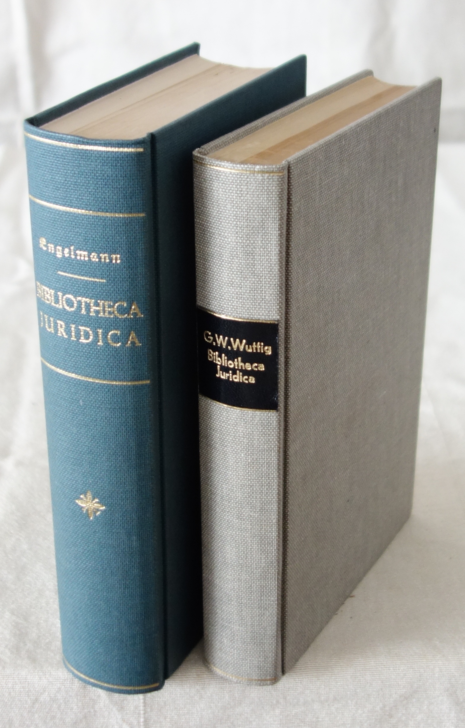Engelmann u.a., Bibliotheca Juridica. 4 Tle. in 2 Bdn. Leipzig 1840-1877