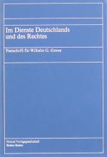 Grewe, Festschrift zum 70. Geburtstag. Baden-Baden 1981.