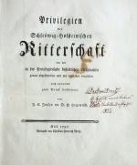 Jensen/Hegewisch, Schleswig-Holsteinische Ritterschaft. Kiel 1797