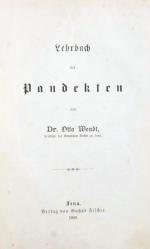 Wendt, Lehrbuch der Pandekten. Jena 1888