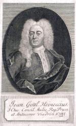Porträt von Johann Gottlieb Heineccius