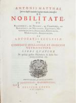 MATTHAEUS, De Nobilitate. 2 Bde. in 1. Amsterdam 1686