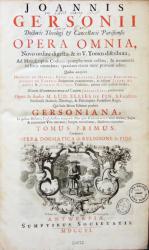 Gerson, Opera Omnia. 5 Tle. in 4 Bdn. Antwerpen 1706