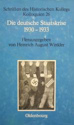 WINKLER, Die deutsche Staatskrise. München 1992