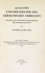 Schultze, Augustin und der Seelteil. Leipzig 1928