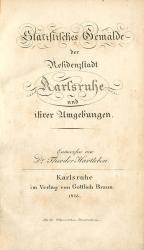 Hartleben, Statistisches Gemälde Karlsruhe - Titelblatt