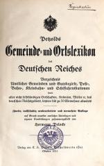PETZOLDS Gemeindelexikon. 2.A. Bd. 1. Bischofswerda 1911